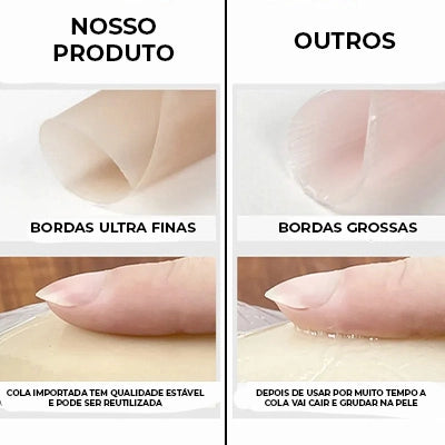 Protetor de Seio sem Costura Moldável (com silicone médico e sem látex)